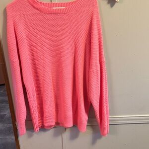 Chic Pink Crew Neck Sweater